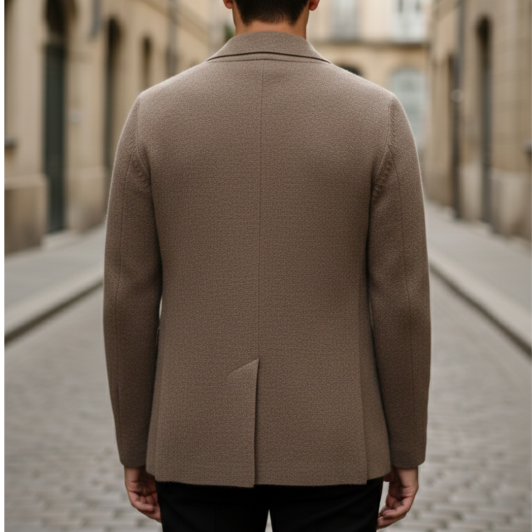Blazer Jacket Knit Double Breasted Men