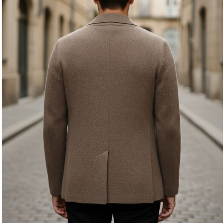 Blazer Jacket Knit Double Breasted Men