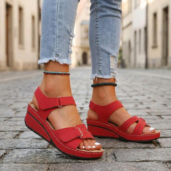 Women’s Platform Wedge Sandals Adjustable Strap