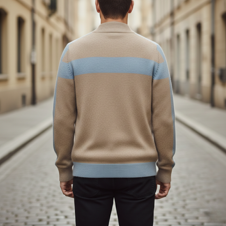 Cardigan Sweater Zip Front Knit Men