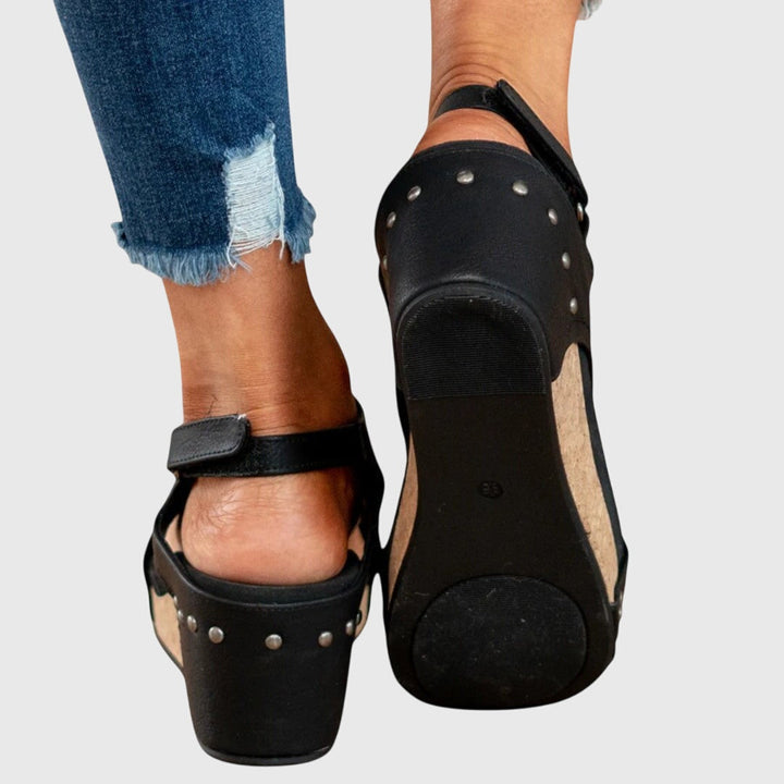 Leather Orthopedic Sandals Anatomical Insole for Women