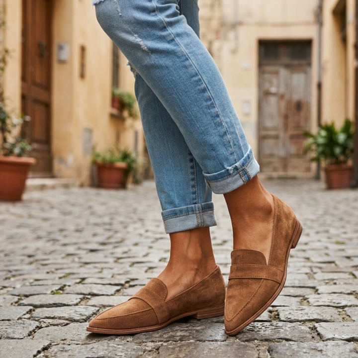Women’s Pointed Toe Loafers Slip On Flat Dress Shoes