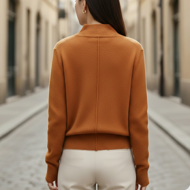 Cardigan Sweater Button Front Mock Neck Women