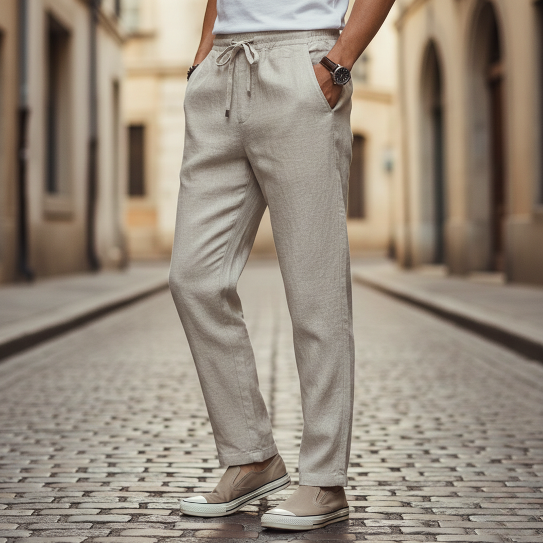 Men’s Elastic Waist Casual Trousers