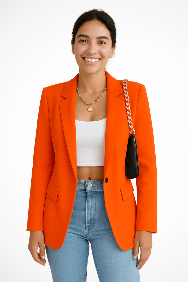 Women's Blazer Vest Sleeveless Slim Fit Button Front V-Neck Tailored