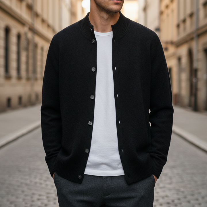 Cardigan Sweater Button Front Knit Men
