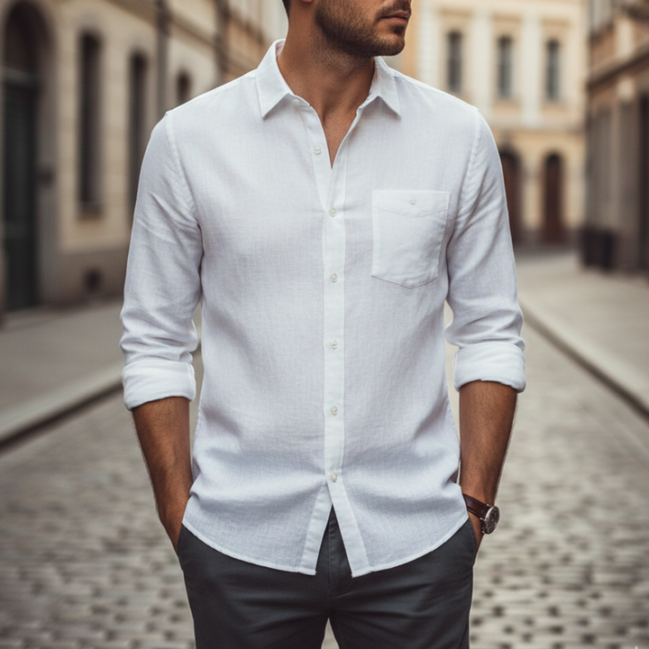 Men’s Long Sleeve Button-Down Casual Shirt