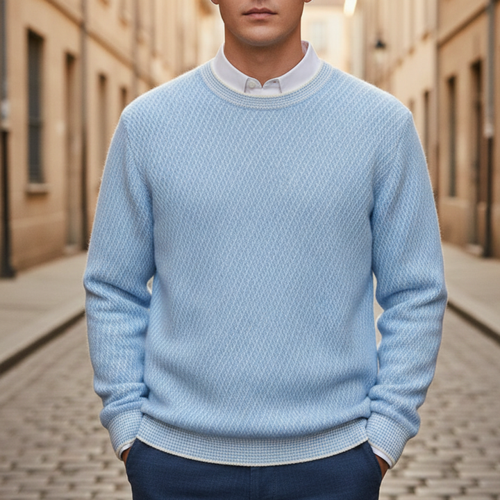 Cashmere Sweater Crew Neck Knit Men