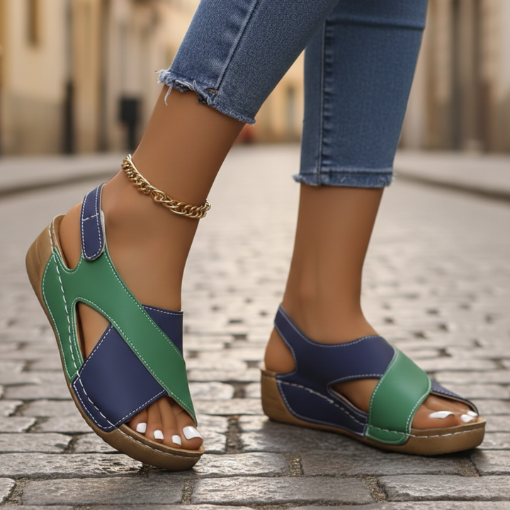 Sandals Slip On Open Toe Flat Womens