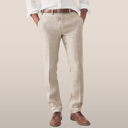 Men's Pants Linen Slim Fit Casual