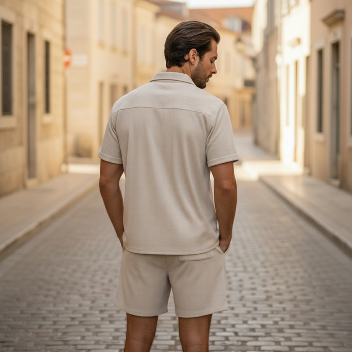 Men’s Short Sleeve Shirt and Shorts Set