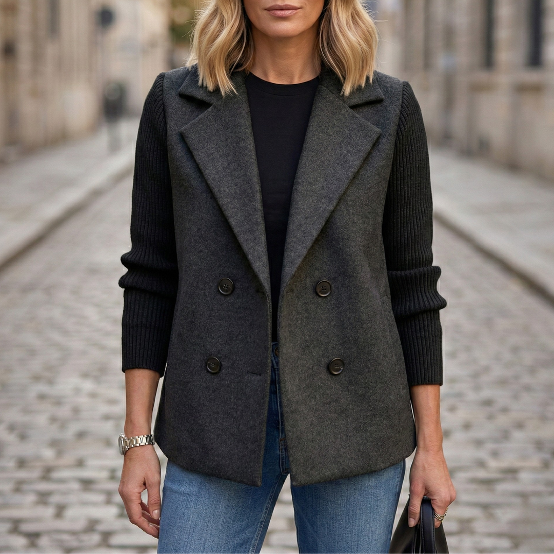 Women’s Double-Breasted Knit Blazer