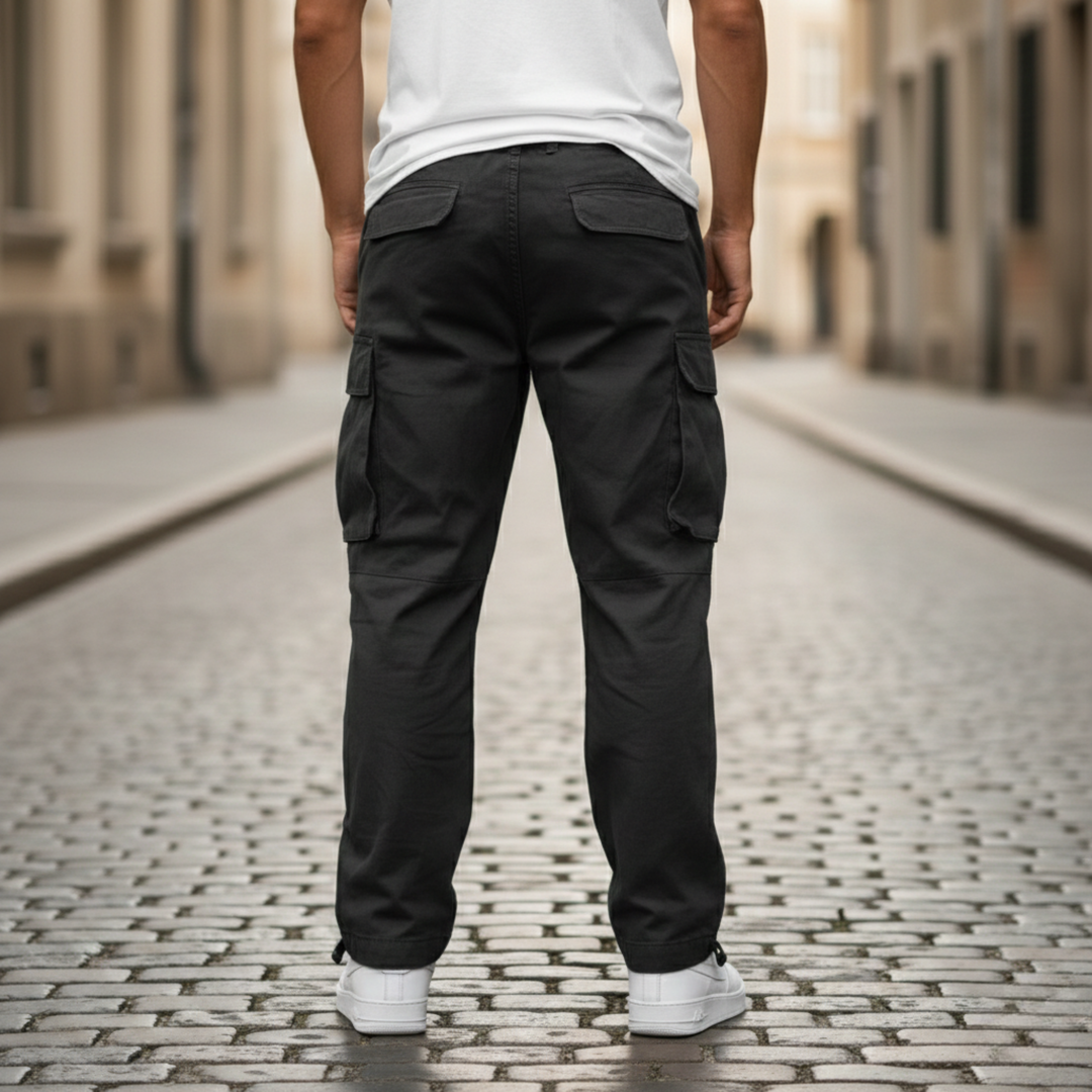 Cargo Pants Multi Pocket Straight Leg Men
