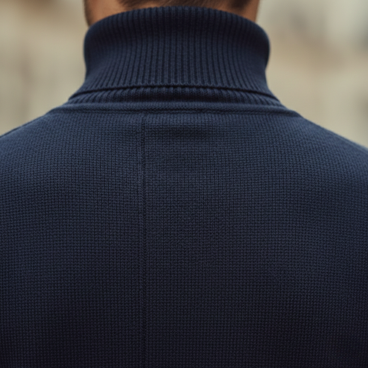 Turtleneck Sweater Men Long Sleeve Knit Pullover