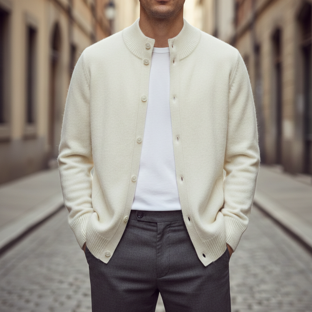 Cardigan Sweater Button Front Knit Men