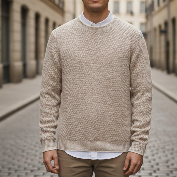 Cashmere Sweater Crew Neck Knit Men