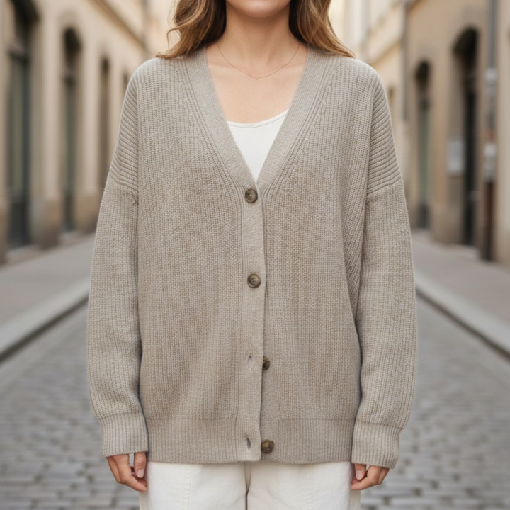 Cardigan Sweater Oversized Button Front Knit Women