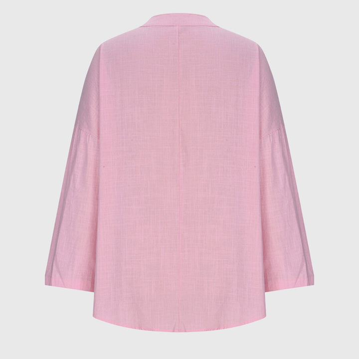 Women's Blouse V-Neck Long Sleeve Button-Up Casual
