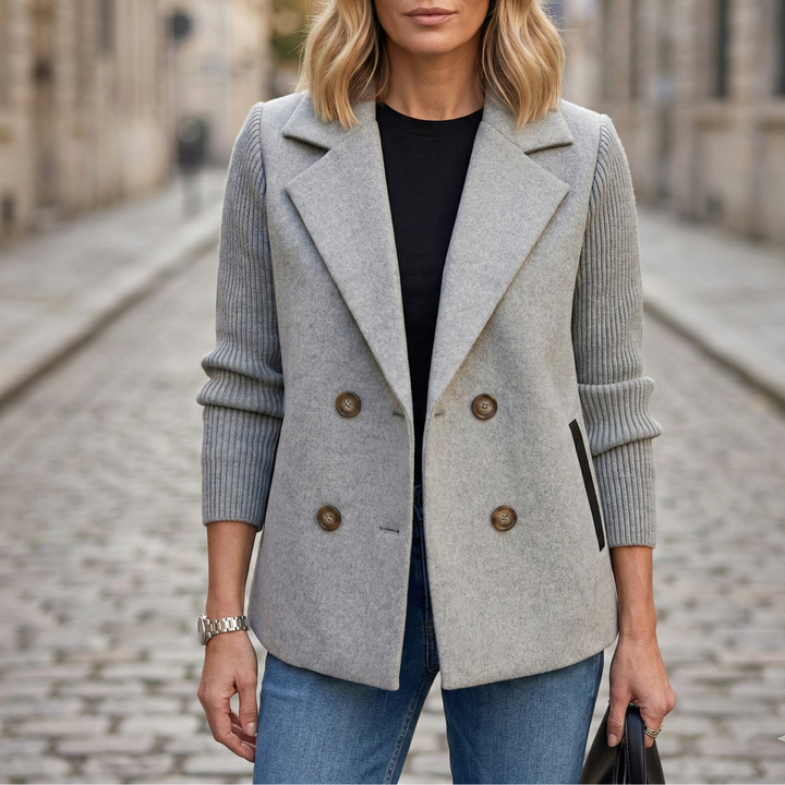 Women’s Double-Breasted Knit Blazer