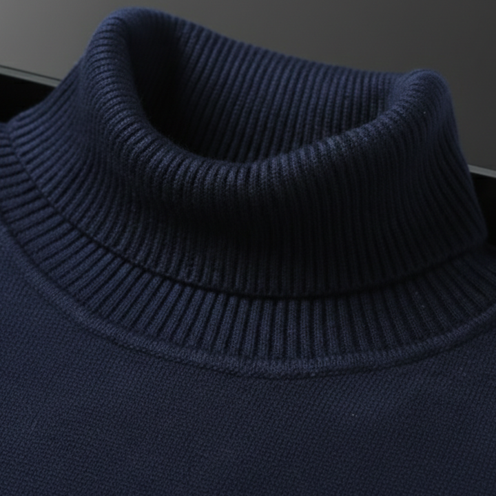 Turtleneck Sweater Men Long Sleeve Knit Pullover