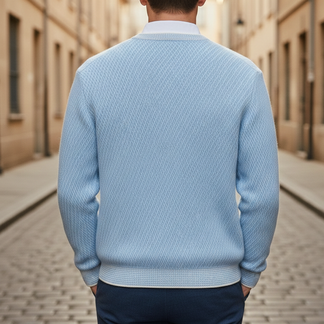 Cashmere Sweater Crew Neck Knit Men