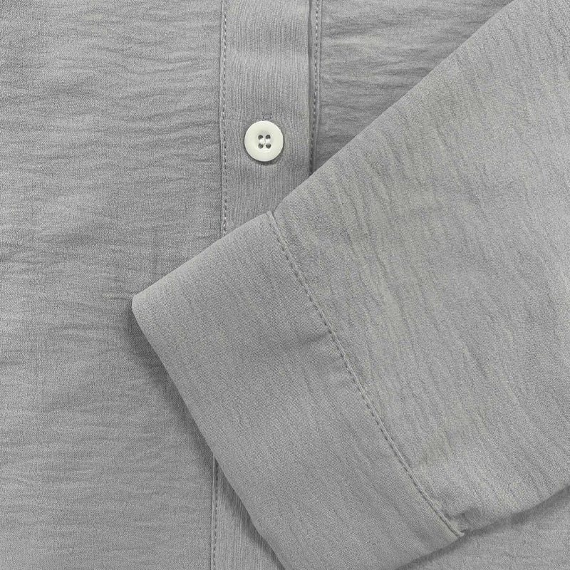 Men's Shirt Linen Blend Button-Up Long Sleeve