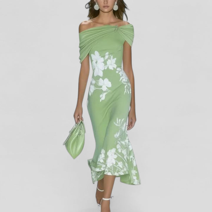 Women's Dress Midi Printed Short Sleeve Round Neck Casual