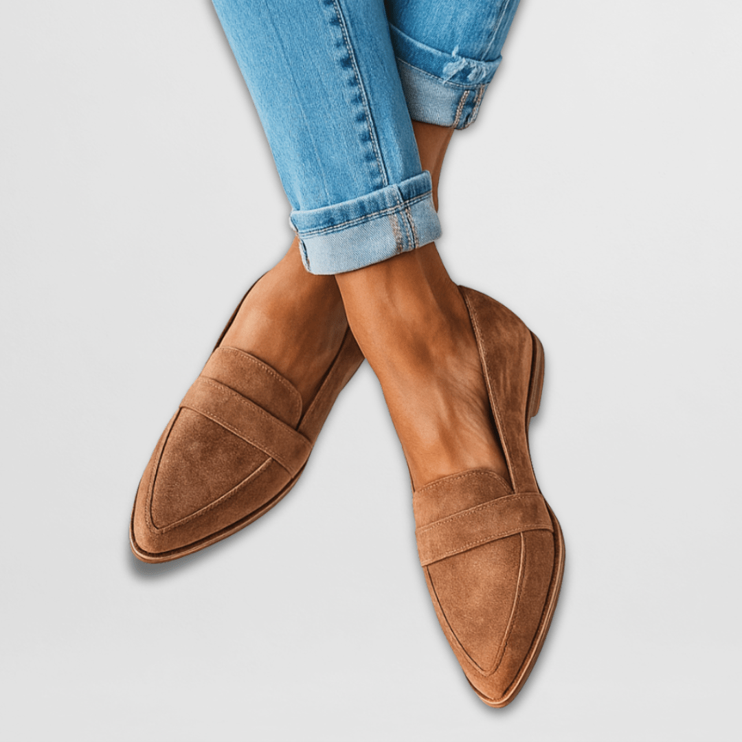 Women’s Loafers Suede Orthopedic Slip-On Round Toe Casual