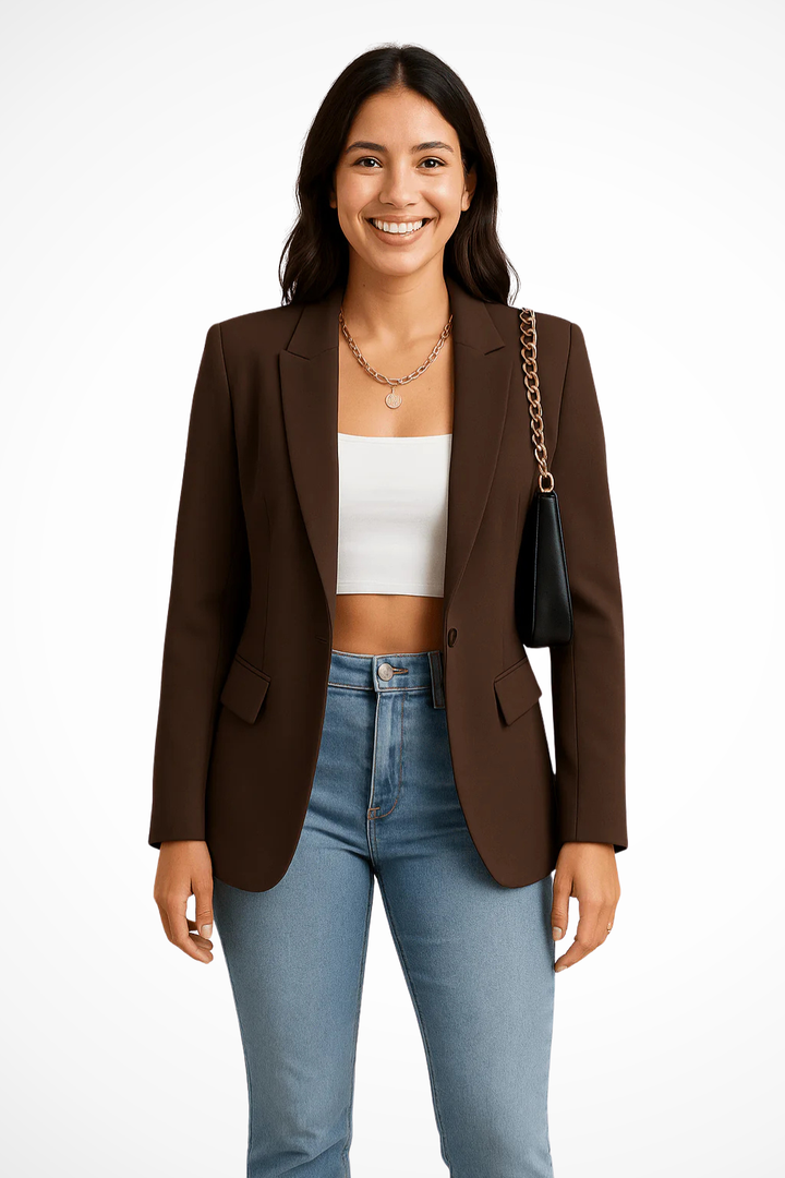 Women's Blazer Vest Sleeveless Slim Fit Button Front V-Neck Tailored