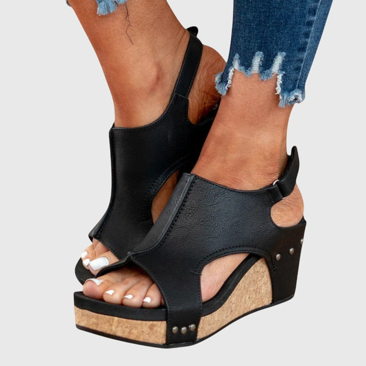 Leather Orthopedic Sandals Anatomical Insole for Women