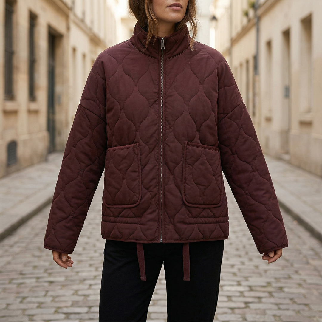 Quilted Jacket Women Lightweight Zip Up Padded Coat