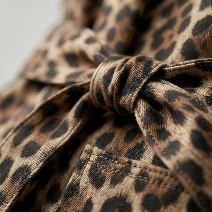 Women’s Leopard Print Blazer Two-Piece Set