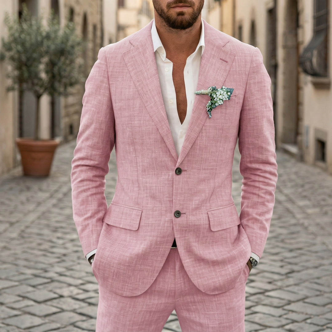 Men’s Suit Slim Fit Two-Piece Formal Blazer Set