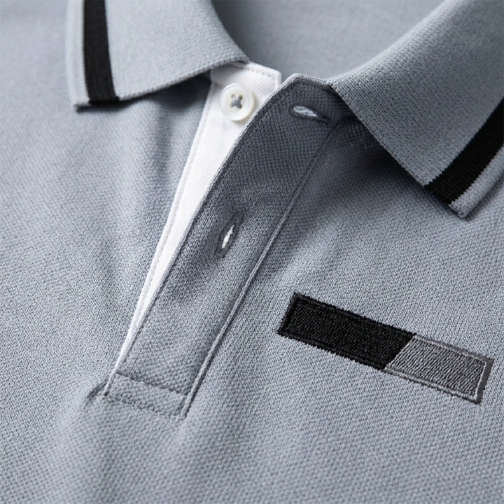 Polo Shirt Short Sleeve Contrast Trim Slim Fit Men