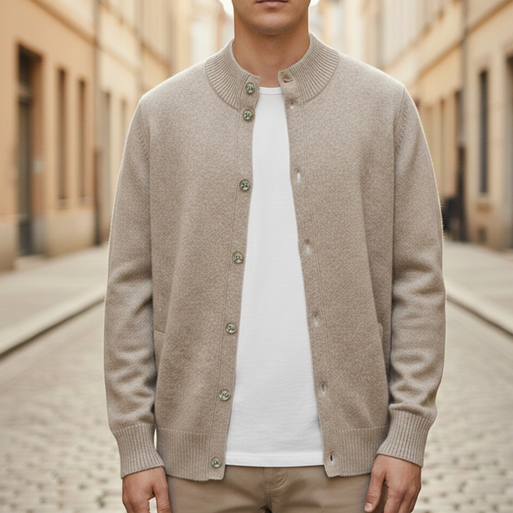 Cardigan Sweater Button Front Knit Men