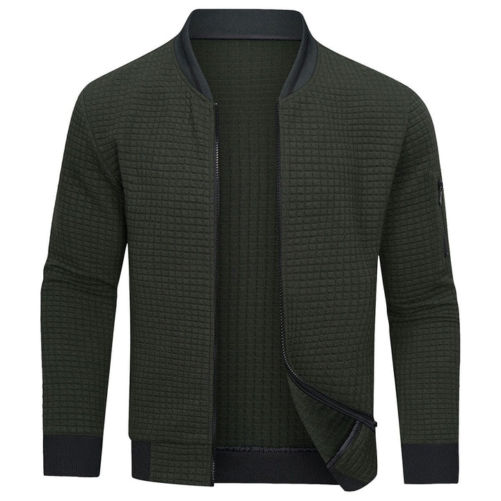 Men's Bomber Jacket Zip-Up Long Sleeve Slim Fit Casual