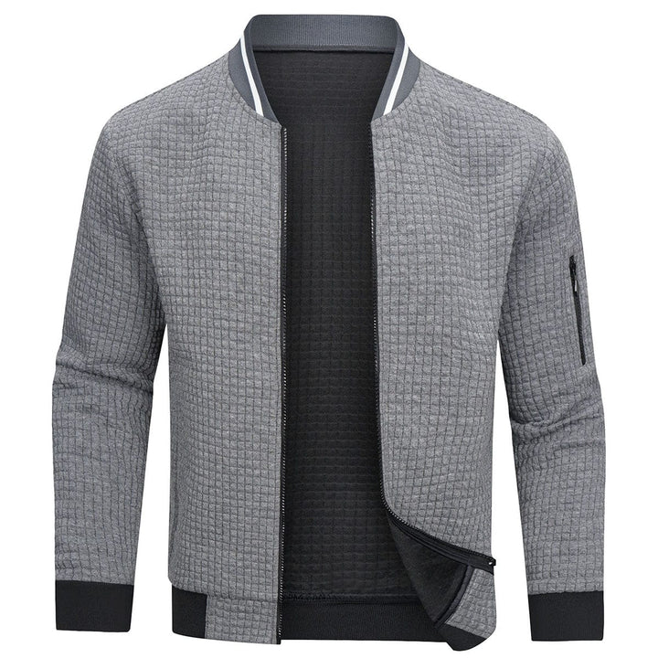 Men's Bomber Jacket Zip-Up Long Sleeve Slim Fit Casual