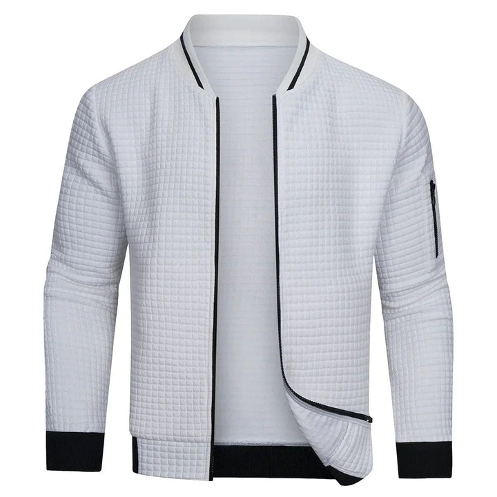 Men's Bomber Jacket Zip-Up Long Sleeve Slim Fit Casual