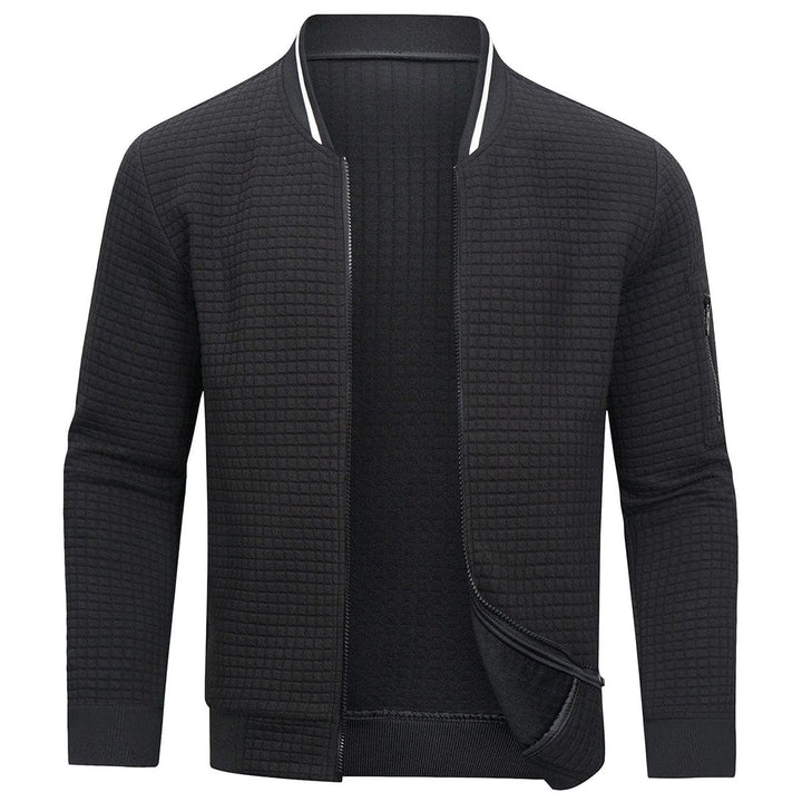 Men's Bomber Jacket Zip-Up Long Sleeve Slim Fit Casual
