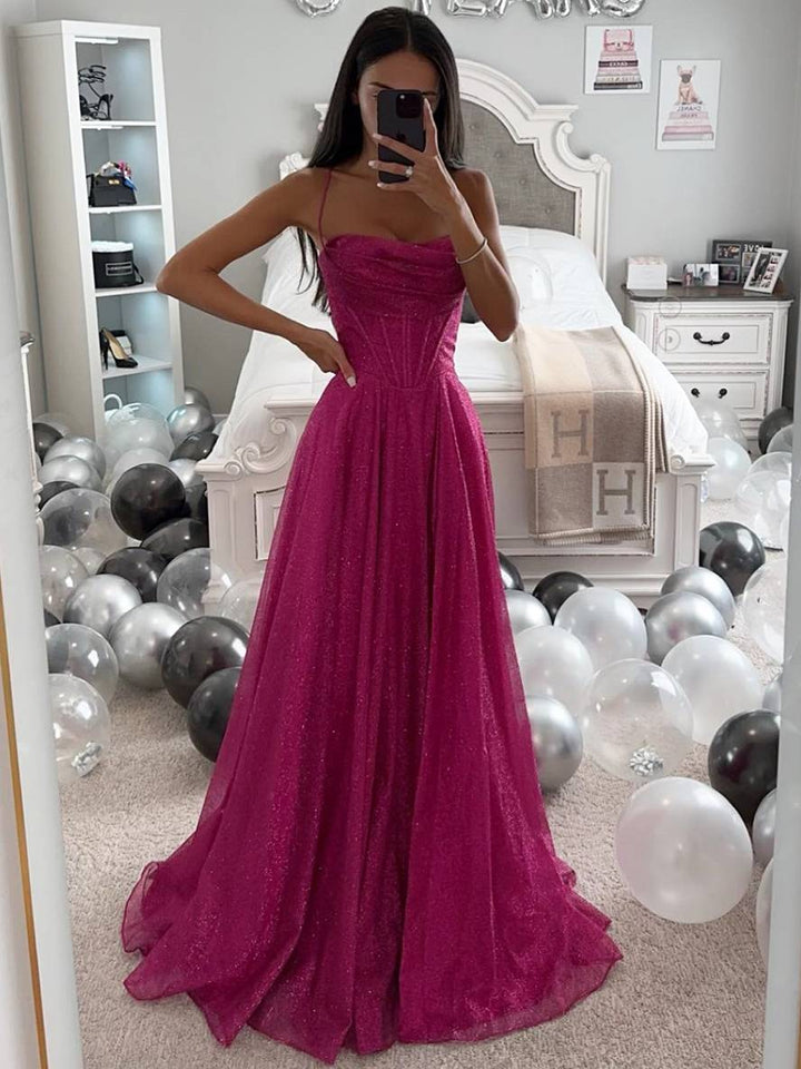 Women's Maxi Dress Satin Sleeveless Spaghetti Strap Open Back