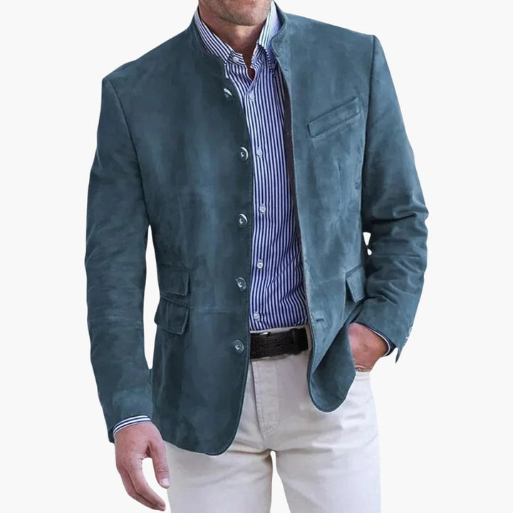 Men's Blazer Stand Collar Tailored Smart Fit