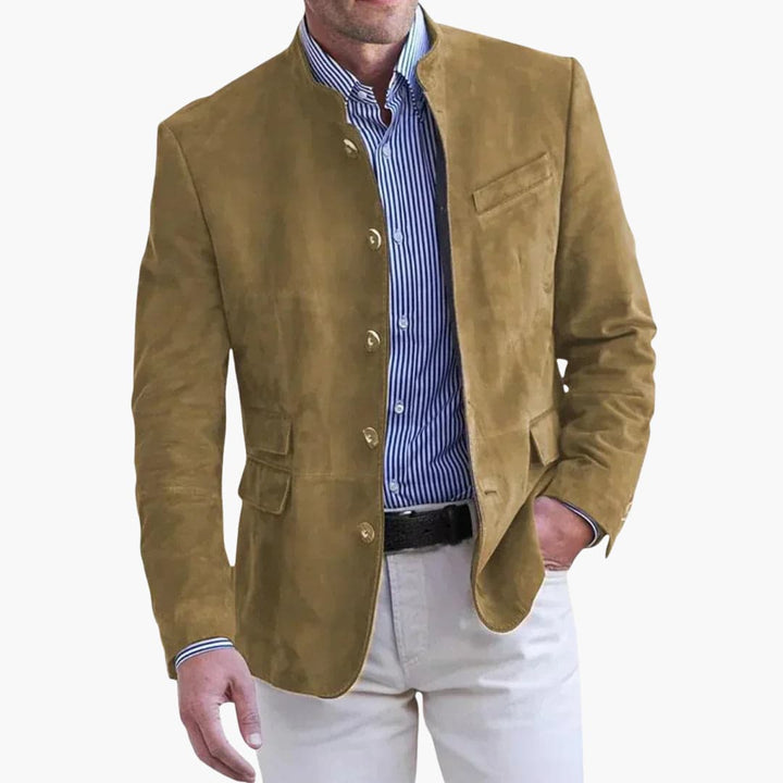 Men's Blazer Stand Collar Tailored Smart Fit