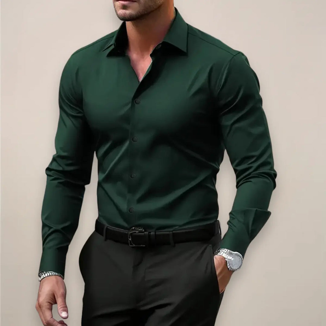 Men's Shirt Long Sleeve Classic Collar Button-Up Elegant