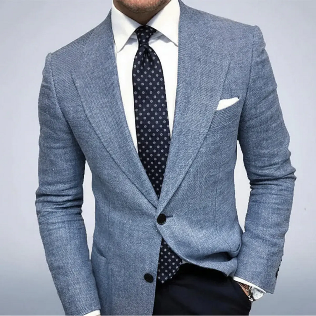 Men's Blazer Lightweight Slim Fit Button-Up