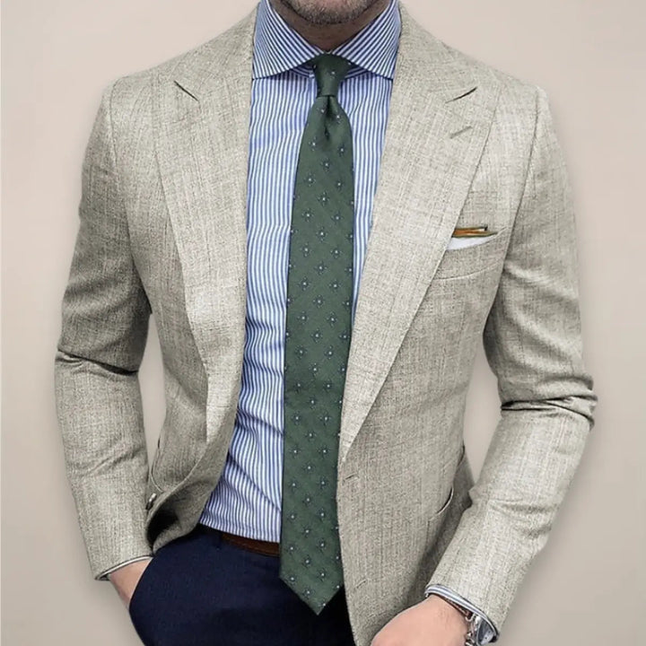 Men's Blazer Lightweight Slim Fit Button-Up