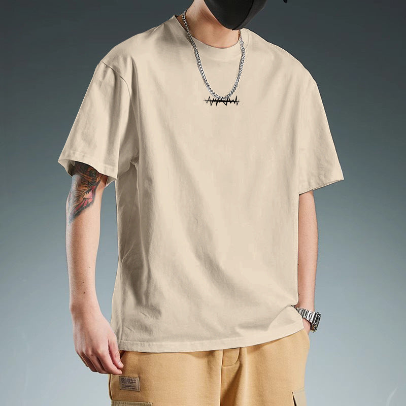 Men's T-Shirt Cotton Slim Fit Short Sleeve Crew Neck Casual