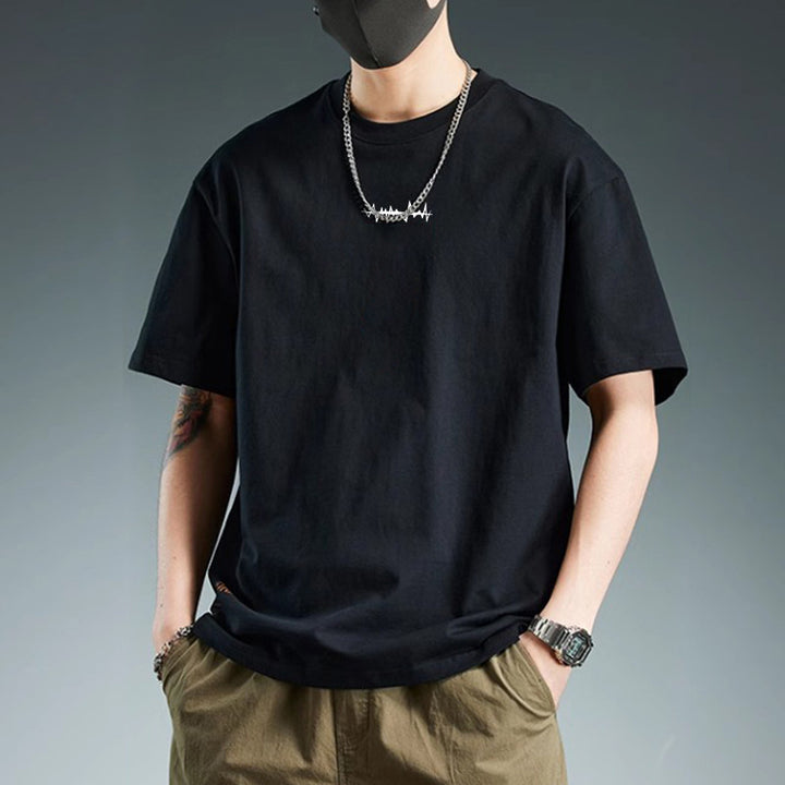 Men's T-Shirt Cotton Slim Fit Short Sleeve Crew Neck Casual