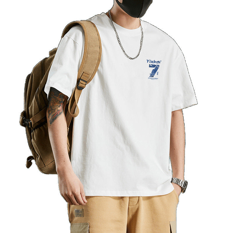 Men's T-Shirt Cotton Solid Slim Fit Short Sleeve Crew Neck Casual
