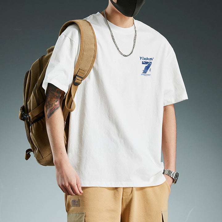 Men's T-Shirt Cotton Solid Slim Fit Short Sleeve Crew Neck Casual