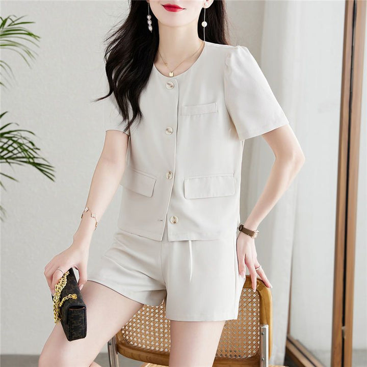 Women's Suit Set Blazer And Pants Two-Piece Casual Elegant